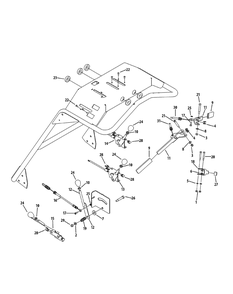 Control Assembly Diagram and Parts List for 56A443TH (750-XP)(2011) Cub Cadet Lawn Mower